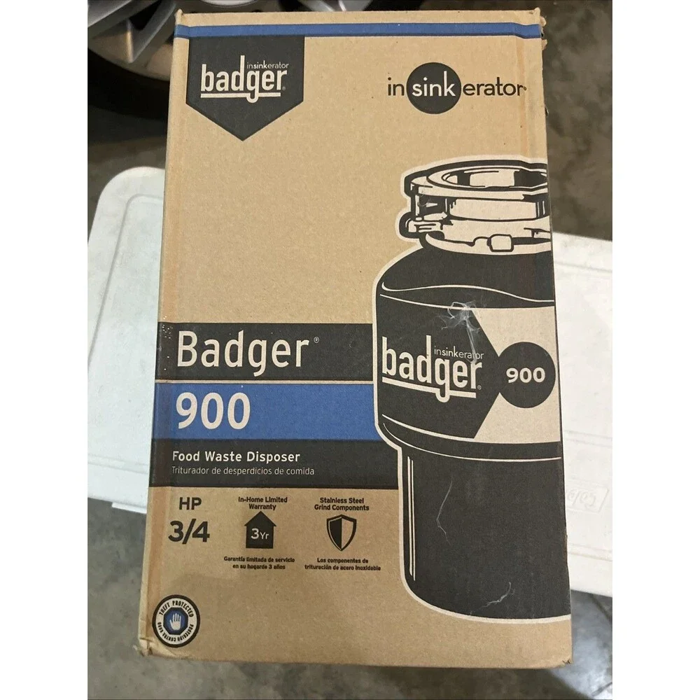 Insinkerator Badger 900 Food Waste Garbage Disposal 3/4 HP